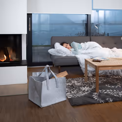 Relaxdays 4052025956202 carrello e supporto per legna