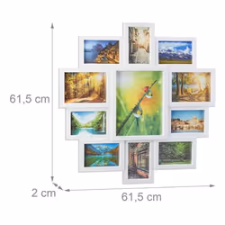 Relaxdays 4052025956622 cornice per quadro Cornice per foto multipla Bianco