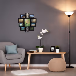 Relaxdays 4052025956639 cornice per quadro Cornice per foto multipla Nero