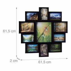 Relaxdays 4052025956639 cornice per quadro Cornice per foto multipla Nero
