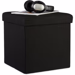 Nel capiente contenitore del pouf c’è posto per cuscini, riviste, giocattoli e tanto altro. Il pouf a cubo si piega e si cons ...