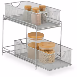 Che si tratti della cucina o del bagno, con questo organizer per scaffali in metallo è possibile creare più ordine e spazio d ...