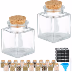 Con questo set di contenitori trasparenti per spezie, potrai tenere in ordine il tuo assortimento di spezie. L'imbuto incluso ...