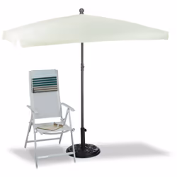 Lasciati convincere dal design sobrio e classico di questo ombrellone da spiaggia rettangolare con ampio parasole (200x120 cm ...