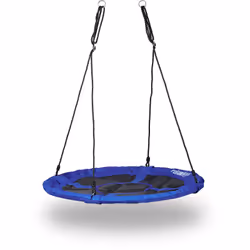 Questa altalena a nido rotonda è un moderno accessorio ideale da appendere su un albero in giardino o su un’apposita struttur ...