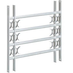 Relaxdays - Grate per Finestre Antiscasso, 600x700-1050 mm, Estensibili, Acciaio Robusto, Inferriate di Sicurezza, Grigio