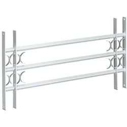 Relaxdays Grate per Finestre Antiscasso, 450x1000-1500 mm, Estensibili, Acciaio Robusto, Inferriate di Sicurezza, Grigio