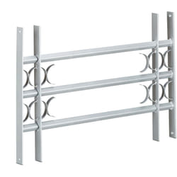 Relaxdays - Grate per Finestre Antiscasso, 450x700-1050 mm, Estensibili, Acciaio Robusto, Inferriate di Sicurezza, Grigio