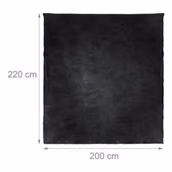Relaxdays 4052025970567 coperta con maniche 200 x 220 cm Poliestere Nero
