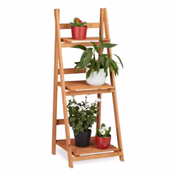 Relaxdays 4052025970741, Supporto per pianta, Legno, Legno, Interno, 2300 kg, 3 ripiani