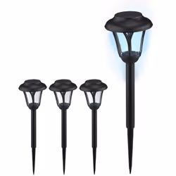 Con queste lampade solari potrai creare un'illuminazione suggestiva in giardino. Le lampade si inseriscono facilmente nel ter ...