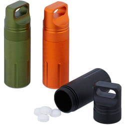 Relaxdays - Capsula Portapillole, Astuccio Porta Pillole, Pastiglie, Custodia Tascabile da Viaggio HxD 9,5 x 3 cm, Colori