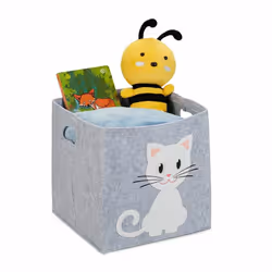 Relaxdays 4052025977368, Armadietto portaoggetti, Nero, Grigio, Bianco, Rotondo, Feltro, Immagine, Cameretta dei bambini