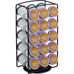 Relaxdays - Porta Cialde Caffè, Organizer Portacapsule per 30 Capsule Compatibili Keurig, HxLxP: 30,5x16x12,5 cm, Nero