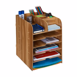 Questo moderno organizer da scrivania è l'aggiunta ideale nel ufficio o nello studio a casa. Grazie al suo ingegnoso sistema  ...