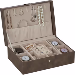 Con questo organizer per gioielli potrai tenere ordinati i tuoi bijoux preferiti. I vari scomparti offrono spazio per collane ...