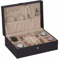 Con questo organizer per gioielli potrai tenere ordinati i tuoi bijoux preferiti. I vari scomparti offrono spazio per collane ...