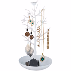Questo elegante stand portagioie è un pratico aiuto per tenere in ordine e a portata di mano i tuoi gioielli preferiti! Posiz ...