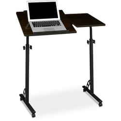 Relaxdays - Tavolino per Pc, Supporto Computer Portatile, Mobile Grande hlp 110 x 80 x 50 cm, Ruote con Freno, Nero