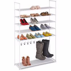 Basta disordine e scarpe ovunque per la casa. La scarpiera in acciaio con sistema ad incastro può essere posizionata in corri ...