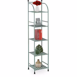 Questo versatile scaffale in metallo può creare spazio prezioso in ogni stanza. In bagno puoi riporre sui suoi 5 ripiani acce ...