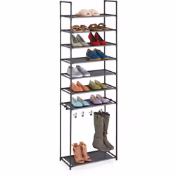 Basta disordine e scarpe ovunque per la casa. La scarpiera in acciaio con sistema ad incastro può essere posizionata in corri ...