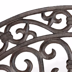 Relaxdays 4052025997083 zerbino Zerbino decorativo Esterno Semicircolare Marrone - Vista aggiuntiva 4
