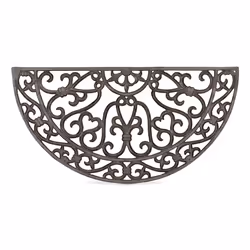Relaxdays 4052025997083 zerbino Zerbino decorativo Esterno Semicircolare Marrone - Vista aggiuntiva 5