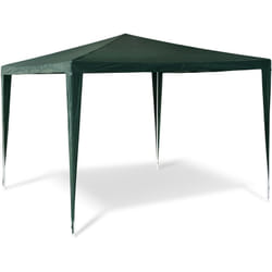 Gazebo da Giardino, Tenda per Esterni Quadrata, con Tetto, 100% pe e HxLxP: 2,5x3x3 m, Festival, Verde - Relaxdays