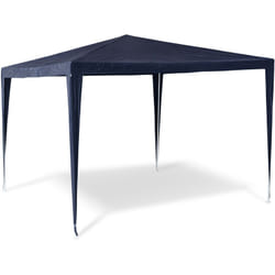 Gazebo da Giardino, Tenda per Esterni Quadrata, con Tetto, 100% pe e HxLxP: 2,5x3x3 m, Festival, Blu - Relaxdays