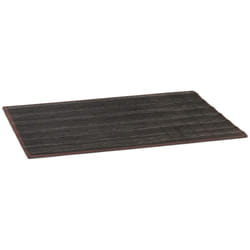 Tappeto in Bambù, 80x50 cm, Resistente all'Umidità, Antiscivolo, Bordi in Tessuto, Bagno, Nero - Relaxdays