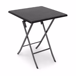 Relaxdays BASTIAN, Nero, Plastica, Acciaio, Forma quadrata, 4 gamba/gambe, Gambe a X, 615 mm