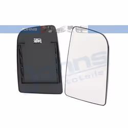 Vetro Specchio Retrovisore; JOHNS; Dx Sezione superiore; per MERCEDES-BENZ, VOLKSWAGEN, VW; 0028111633, 0028111833, 28111633, ...