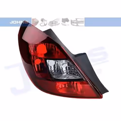 Fanale posteriore; JOHNS; Sx tinteggiato/colorato, Rosso senza portalampada; per OPEL; 1222199, 93196753