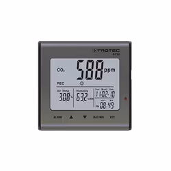Questo datalogger di qualità dell'aria CO₂ è uno strumento di misura ideale per architetti, periti e qualsiasi installatore d ...