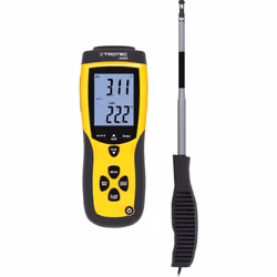 La pratica sonda telescopica converte questo anemometro di precisione appartenente alla serie Multimeasure Professional in un ...