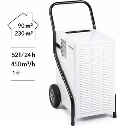 Il potente compressore a roatzione garantisce al TTK 171 ECO una deumidificazione max. di 52 litri al giorno. Grazie al manub ...
