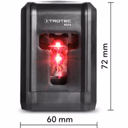 Subito dopo l'accensione, il BD5A, alimentato a batteria e quindi comodo da usare ovunque, proietta una croce laser ad angolo ...