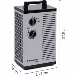 Questo termoventilatore ceramico dal solido involucro in metallo grigio, conquista rapidamente gli utenti professionali come  ...