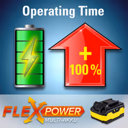 Batteria di ricambio Flexpower 20 V 4 Ah - compatibile con diversi utensili a batteria della gamma Trotec