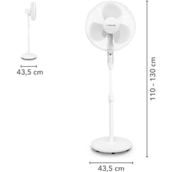Ventilatore a piantana tve 25 s, con telecomando / oscillazione a 80° / 40 w