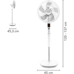 Trotec Ventilatore a piantana di design TVE 26 S, con telecomando / oscillazione a 85° / 30 W