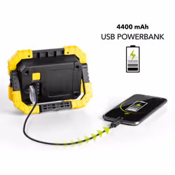 Faretto a LED senza fili con funzione powerbank USB La luce da lavoro a LED PWLS 06-10, con alimentazione a batteria, diffond ...