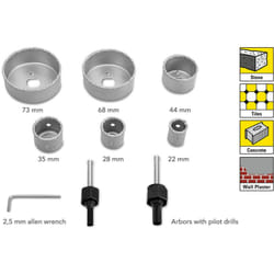 Set di seghe a tazza in metallo duro - Trotec