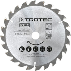 Set di lame per seghe circolari per legno ø 150 mm (24 denti), 3 pezzi - Trotec