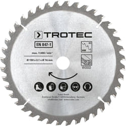 Set di lame per seghe circolari per legno ø 150 mm (40 denti), 3 pezzi - Trotec