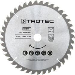 Set di lame per seghe circolari per legno ø 190 mm (40 denti), 3 pezzi - Trotec