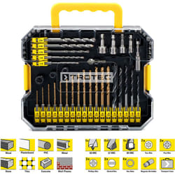 Set da 49 pezzi con punte per avvitatore e trapano e bussole esagonali - Trotec