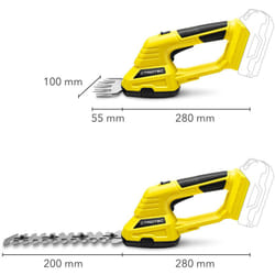 Cesoie per erba e arbusti a batteria pgss 10-20V - Trotec