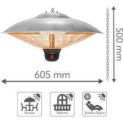 Stufetta a soffitto di design ir 2000 sc - Trotec